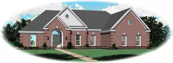 image of french country house plan 8134